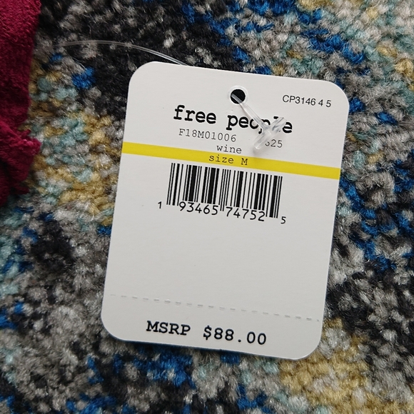 NWT Free People Adella Slip Wine Deep Red S M L - Picture 12 of 12